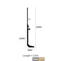 2cm No-Groove Skirting Board | FLL-A-30-A2 Ultra-Slim Plaster-Free Baseboard | DoorHub UAE